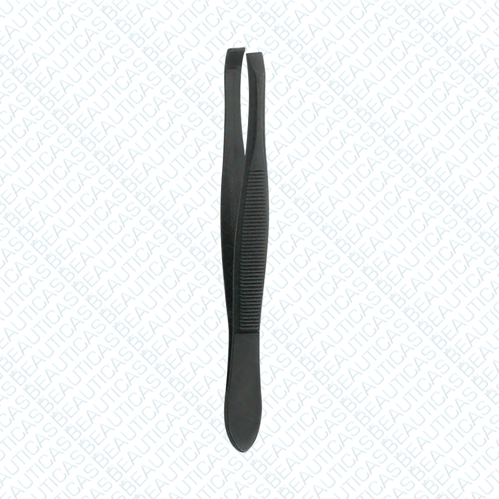 Professional Tweezers Striated - Titanium Black