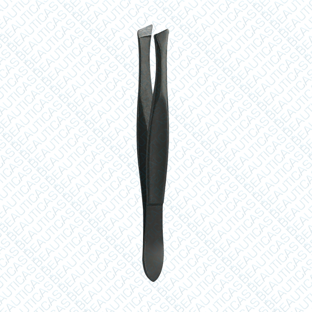 Professional Tweezers Striated - Titanium Black