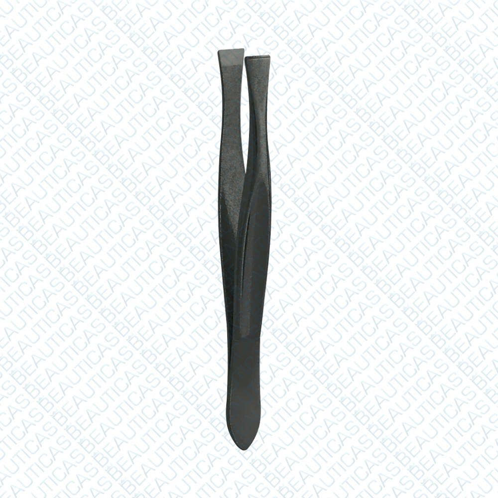 Professional Tweezers Striated - Titanium Black