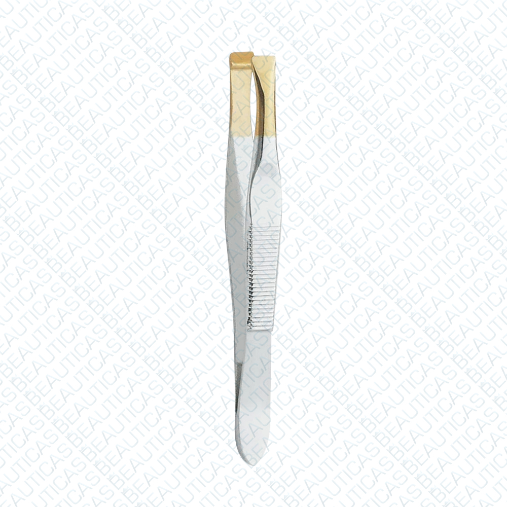 Professional Tweezers Wide - Titanium Gold Tip