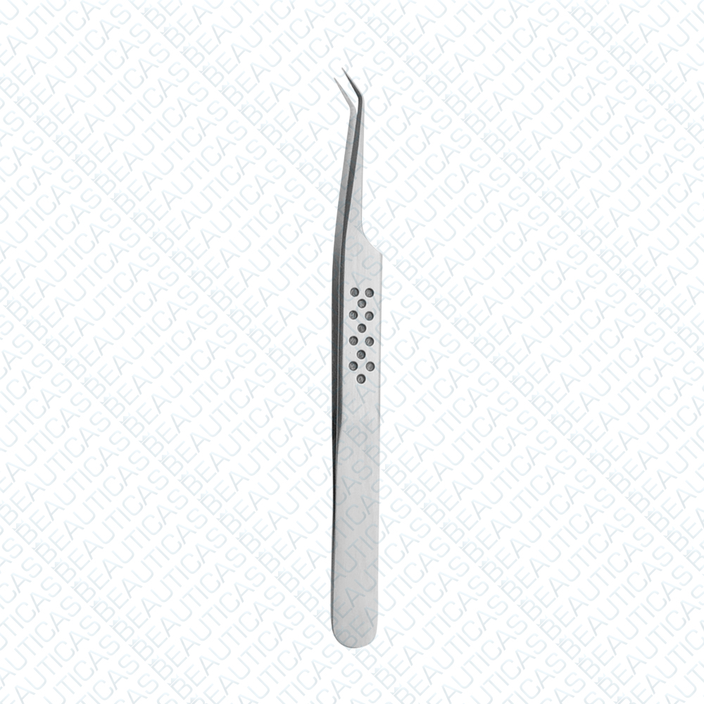 Signature Pro Angled Tweezers Dotted Grip