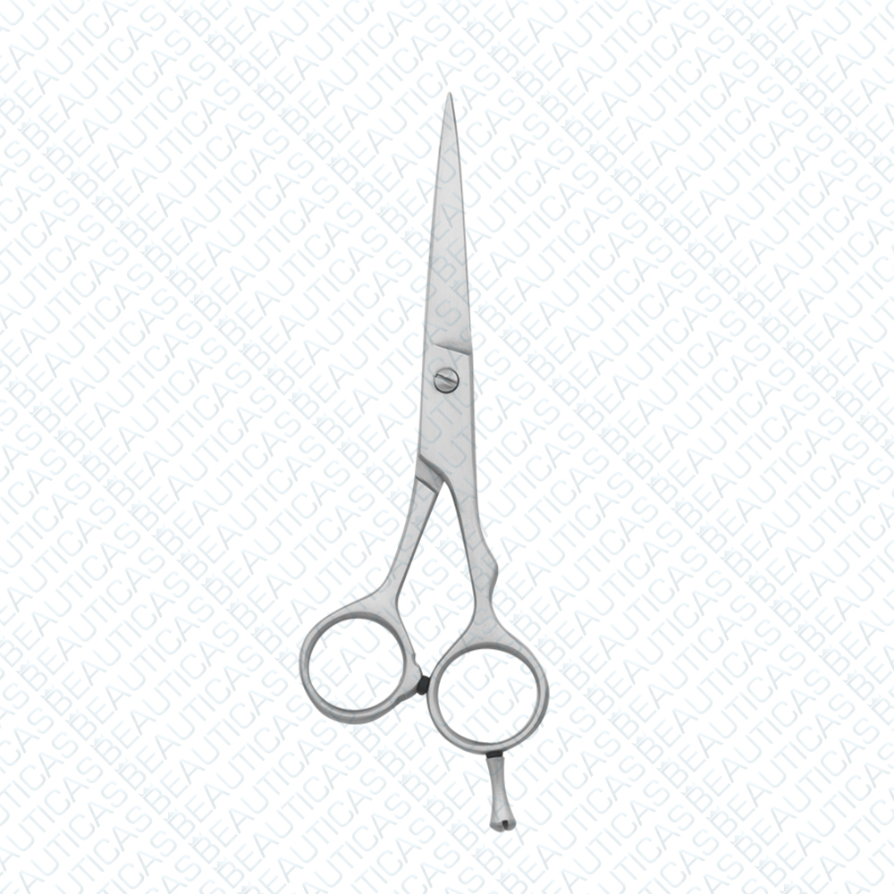 Barber Scissors with finger rest one blade micro serrated